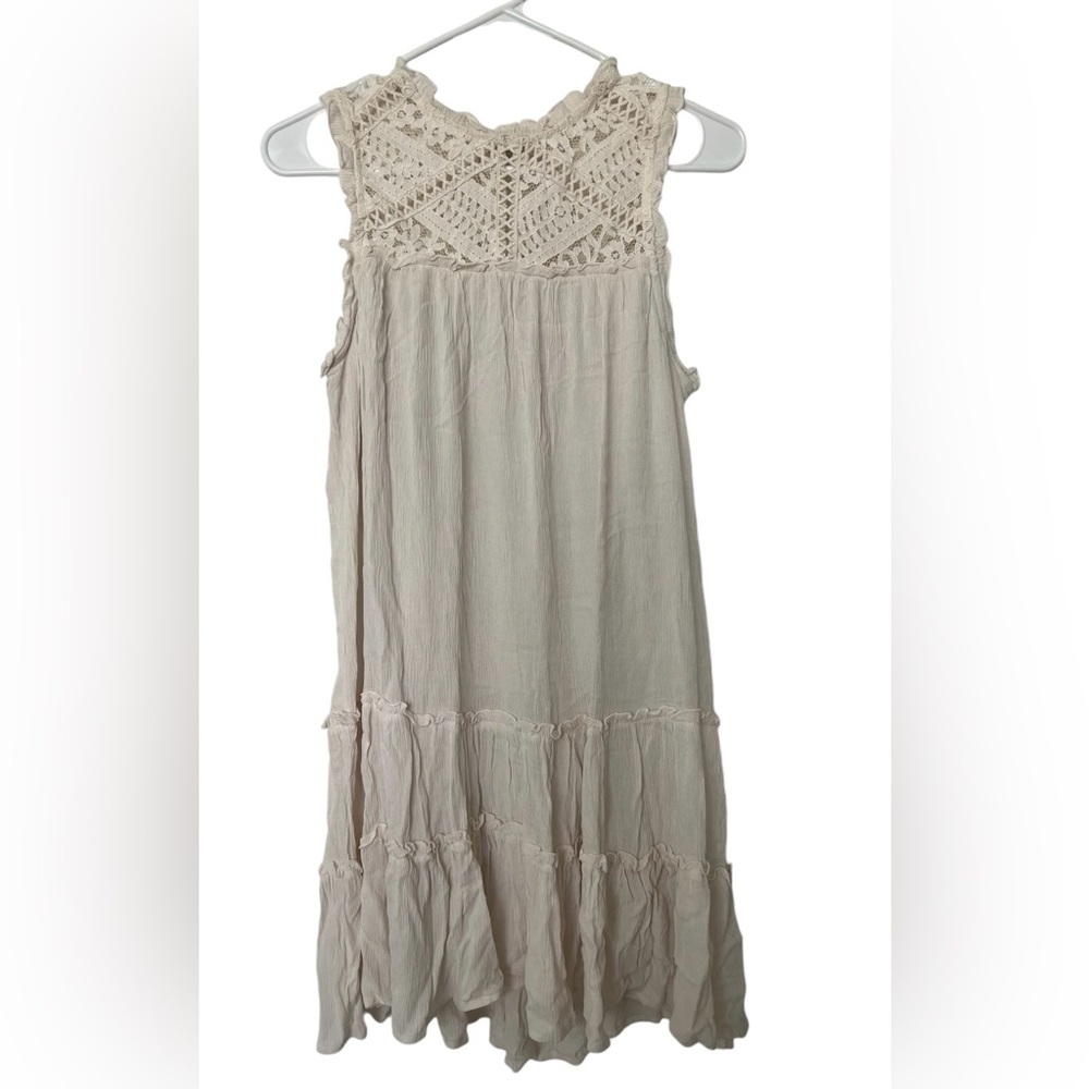 NWT Xhilaration Dress Crochet Sleeveless Off White Size Small Lined